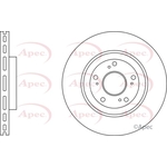 Apec Red Vented Brake Disc (DSK2890) Fits: Honda