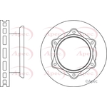 Apec Red Vented Brake Disc (DSK2891) Fits: Toyota