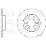 Apec Red Vented Brake Disc (DSK2893) Fits: Iveco