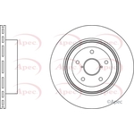 Apec Red Vented Brake Disc (DSK2895) Fits: Subaru