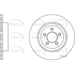 Apec Red Vented Brake Disc (DSK2899) Fits: Mazda
