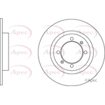 Apec Red Solid Brake Disc (DSK2903) Fits: Proton