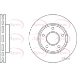 Apec Red Vented Brake Disc (DSK2920) Fits: Mitsubishi