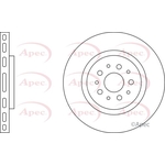 Apec Red Vented Brake Disc (DSK2927)