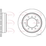 Apec Red Vented Brake Disc (DSK2939) Fits: Toyota