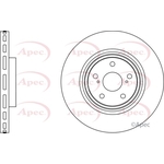 Apec Red Vented Brake Disc (DSK2942) Fits: Lexus