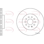 Apec Red Vented Brake Disc (DSK2951)