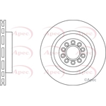 Apec Red Vented Brake Disc (DSK2952) Fits: Jaguar