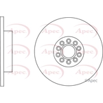 Apec Red Solid Brake Disc (DSK2953) Fits: Jaguar