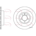 Apec Red Vented Brake Disc (DSK2958) Fits: Land Rover