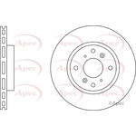 Apec Red Vented Brake Disc (DSK2964) Fits: Honda