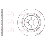 Apec Red Vented Brake Disc (DSK2967) Fits: Alfa Romeo
