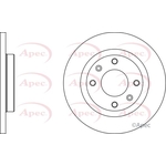 Apec Red Solid Brake Disc (DSK2974) Fits: Peugeot