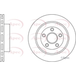Apec Red Vented Brake Disc (DSK2985) Fits: Jaguar