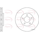 Apec Red Vented Brake Disc (DSK2986) Fits: Nissan