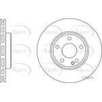 Apec Red Vented Brake Disc (DSK2990) Fits: Mercedes