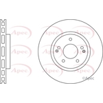 Apec Red Vented Brake Disc (DSK2994) Fits: Ssangyong