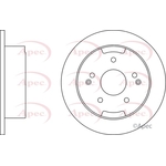 Apec Red Solid Brake Disc (DSK2995) Fits: Ssangyong