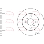 Apec Red Vented Brake Disc (DSK300) Fits: Toyota