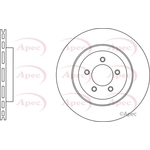 Apec Red Vented Brake Disc (DSK3011)