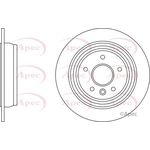 Apec Red Solid Brake Disc (DSK3012) Fits: Land Rover