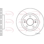 Apec Vented Brake Disc (DSK3019) Fits: Hyundai