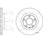 Apec Red Vented Brake Disc (DSK3023) Fits: Mazda