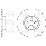 Apec Red Vented Brake Disc (DSK3027) Fits: Toyota