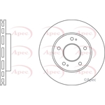 Apec Vented Brake Disc (DSK3038) Fits: Hyundai