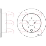 Apec Red Solid Brake Disc (DSK3040) Fits: Subaru