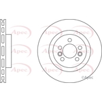 Apec Red Vented Brake Disc (DSK3042) Fits: Land Rover