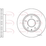 Apec Red Vented Brake Disc (DSK3044) Fits: Mazda