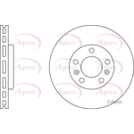 Apec Red Vented Brake Disc (DSK3045)