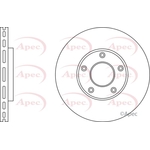 Apec Red Vented Brake Disc (DSK3052) Fits: Nissan