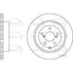Apec Red Vented Brake Disc (DSK3054)