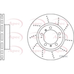 Apec Vented Brake Disc - Drilled (DSK3059) Fits: Porsche