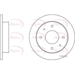 Apec Solid Brake Disc (DSK306) Fits: Hyundai