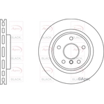 Apec Black Vented Two-Piece Brake Disc (DSK3062B) Fits: BMW Front Axle Right