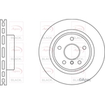 Apec Black Vented Two-Piece Brake Disc (DSK3063B) Fits: BMW Front Axle