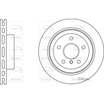 Apec Black Vented Two-Piece Brake Disc (DSK3064B) Fits: BMW Rear Axle