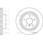 Apec Black Vented Two-Piece Brake Disc (DSK3065B) Fits: BMW Rear Axle