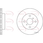 Apec Red Vented Brake Disc (DSK307) Fits: Toyota