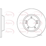 Apec Solid Brake Disc (DSK3074) Fits: Kia
