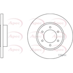 Apec Red Solid Brake Disc (DSK3075)