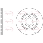 Apec Red Vented Brake Disc (DSK3078)