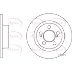 Apec Red Solid Brake Disc (DSK3095) Fits: Suzuki