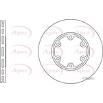 Apec Red Vented Brake Disc (DSK3096) Fits: Mazda