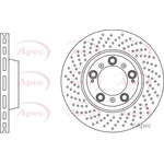 Apec Vented Brake Disc - Drilled (DSK3110) Fits: Porsche