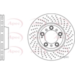 Apec Vented Brake Disc - Drilled (DSK3111) Fits: Porsche