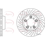 Apec Vented Brake Disc - Drilled (DSK3112) Fits: Porsche